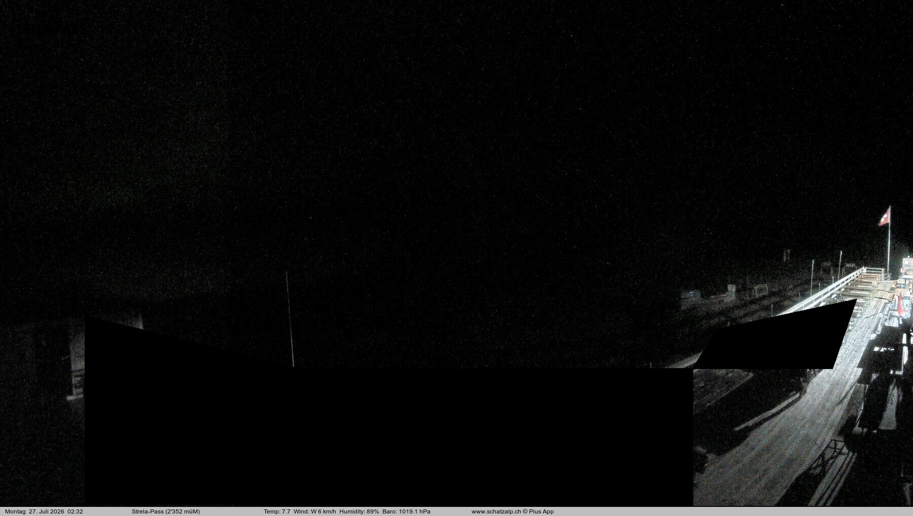 Archiv Foto Webcam Restaurant Strela Pass Schatzalp
