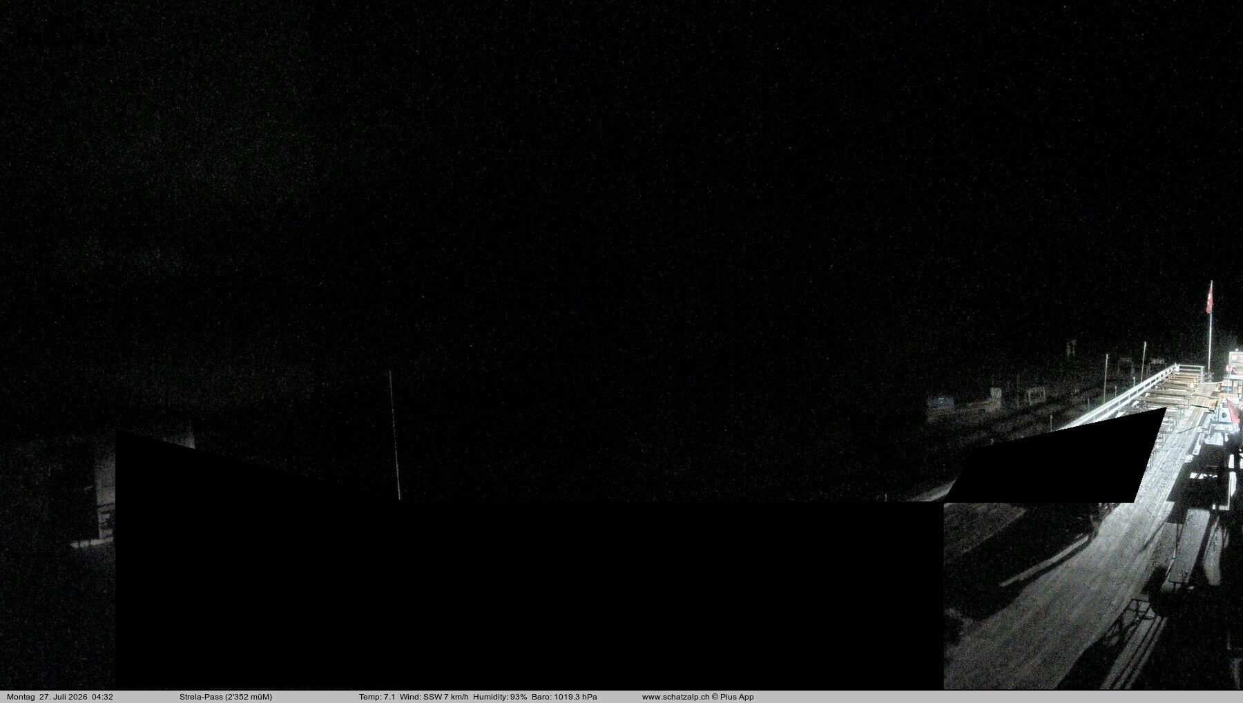 Archiv Foto Webcam Restaurant Strela Pass Schatzalp