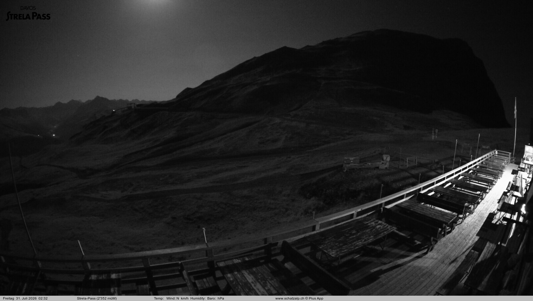 Archiv Foto Webcam Restaurant Strela Pass Schatzalp