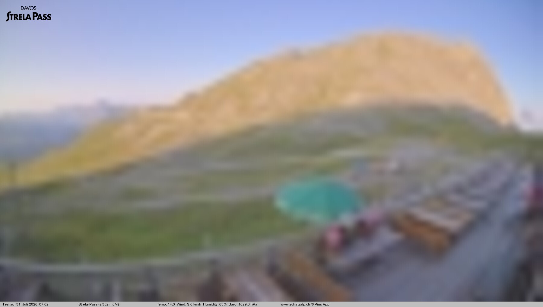 Archiv Foto Webcam Restaurant Strela Pass Schatzalp