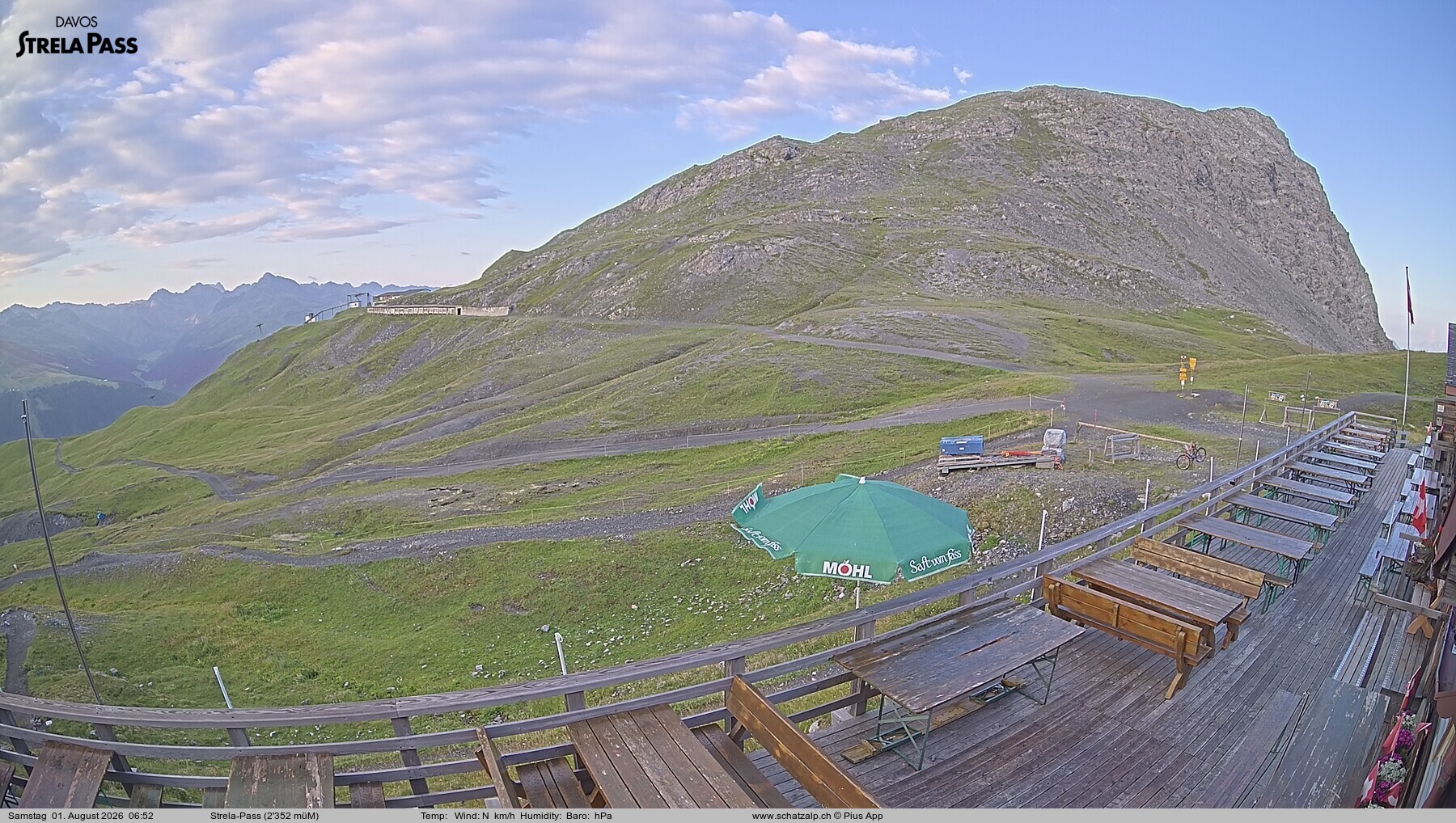 Archived image Webcam Schatzalp - Strela Pass