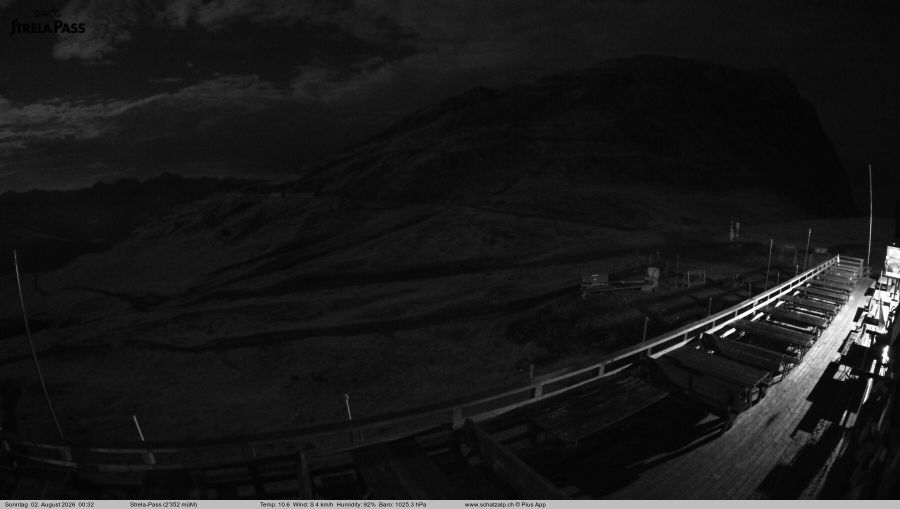 Archiv Foto Webcam Restaurant Strela Pass Schatzalp