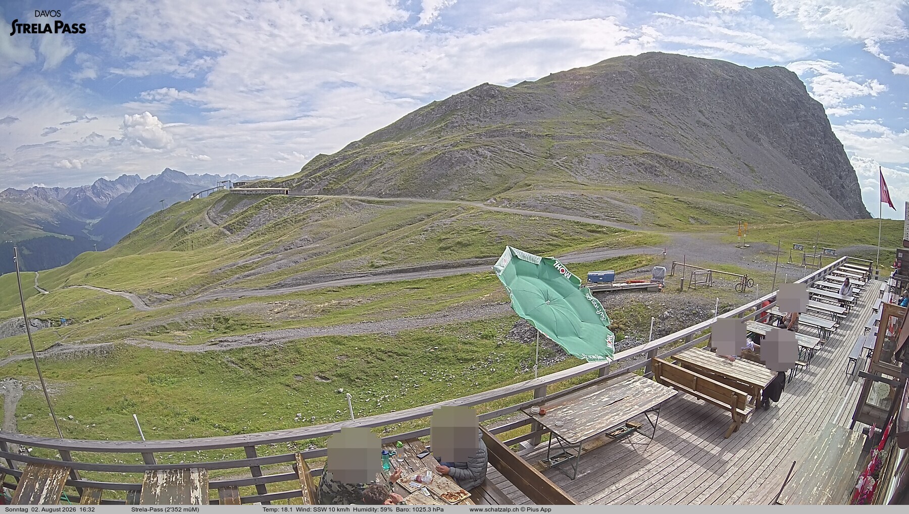 Archiv Foto Webcam Restaurant Strela Pass Schatzalp