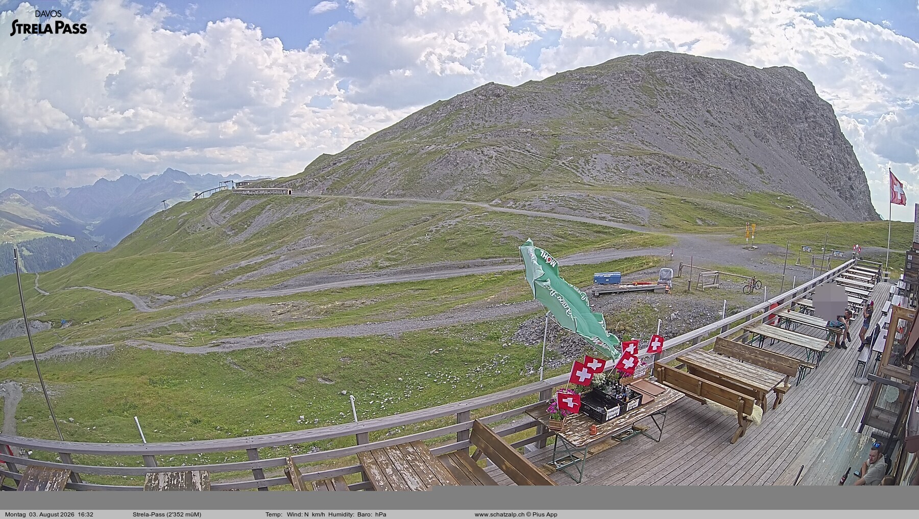 Archiv Foto Webcam Restaurant Strela Pass Schatzalp