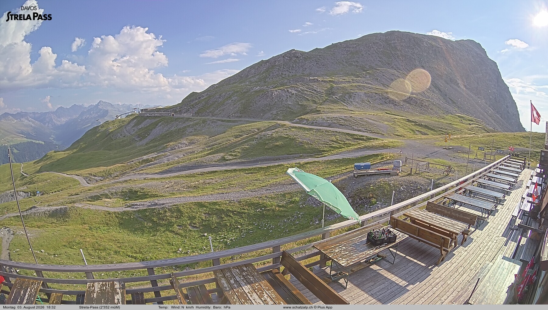 Archiv Foto Webcam Restaurant Strela Pass Schatzalp