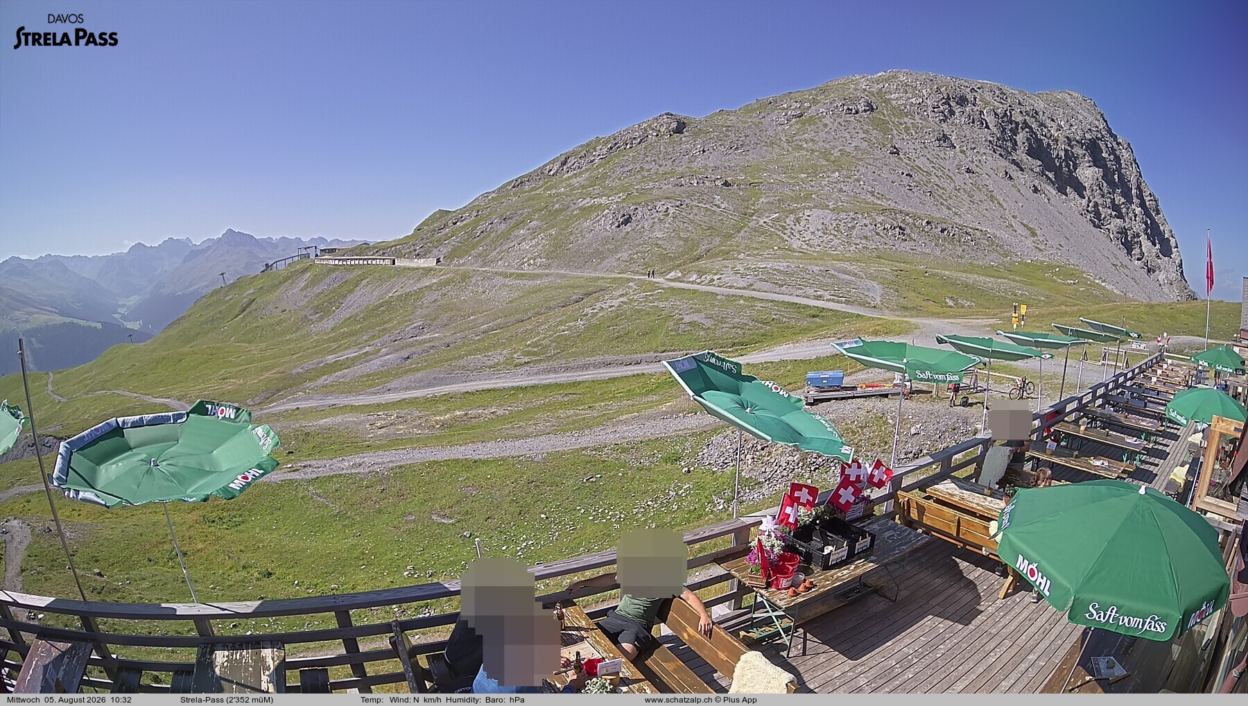 Archived image Webcam Schatzalp - Strela Pass