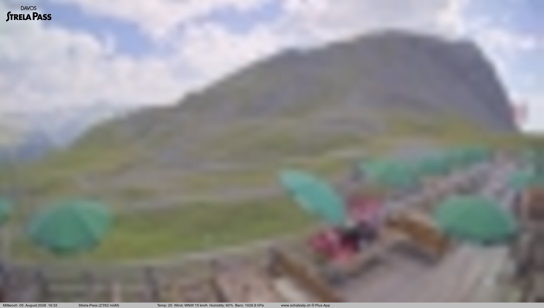 Archiv Foto Webcam Restaurant Strela Pass Schatzalp
