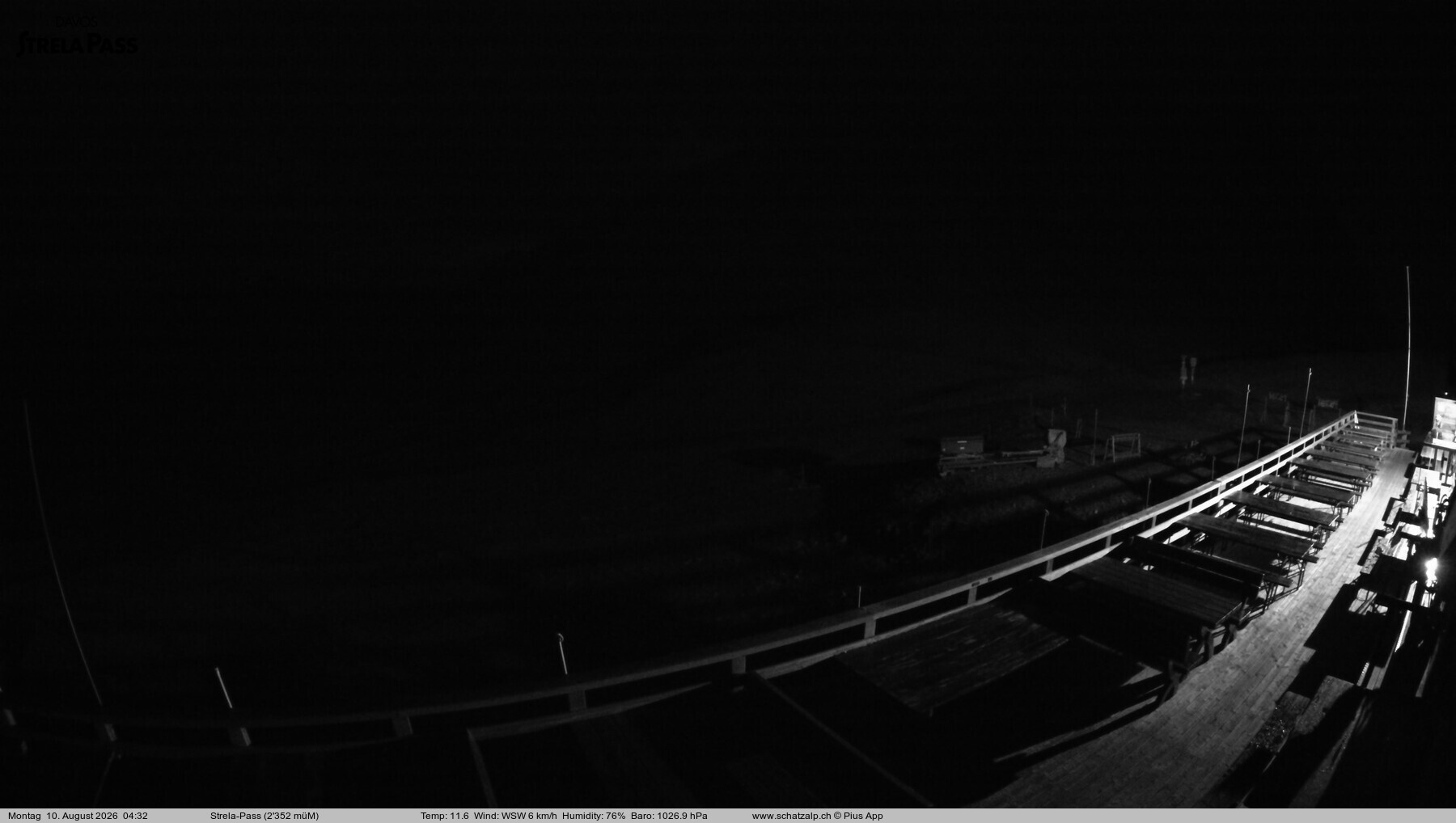 Archiv Foto Webcam Restaurant Strela Pass Schatzalp