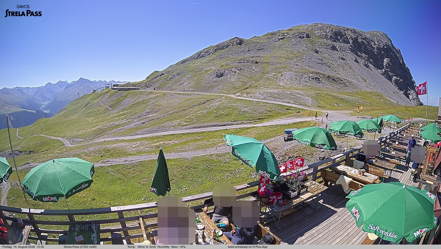 Archiv Foto Webcam Restaurant Strela Pass Schatzalp