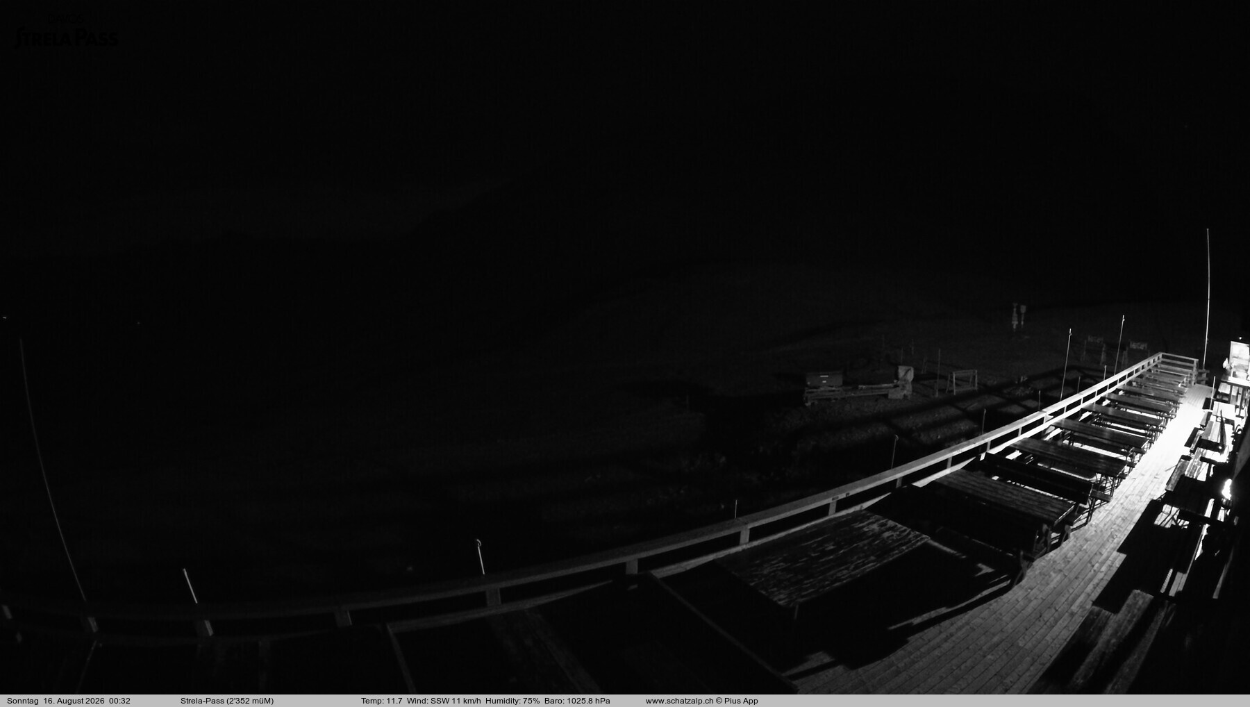 Archiv Foto Webcam Restaurant Strela Pass Schatzalp