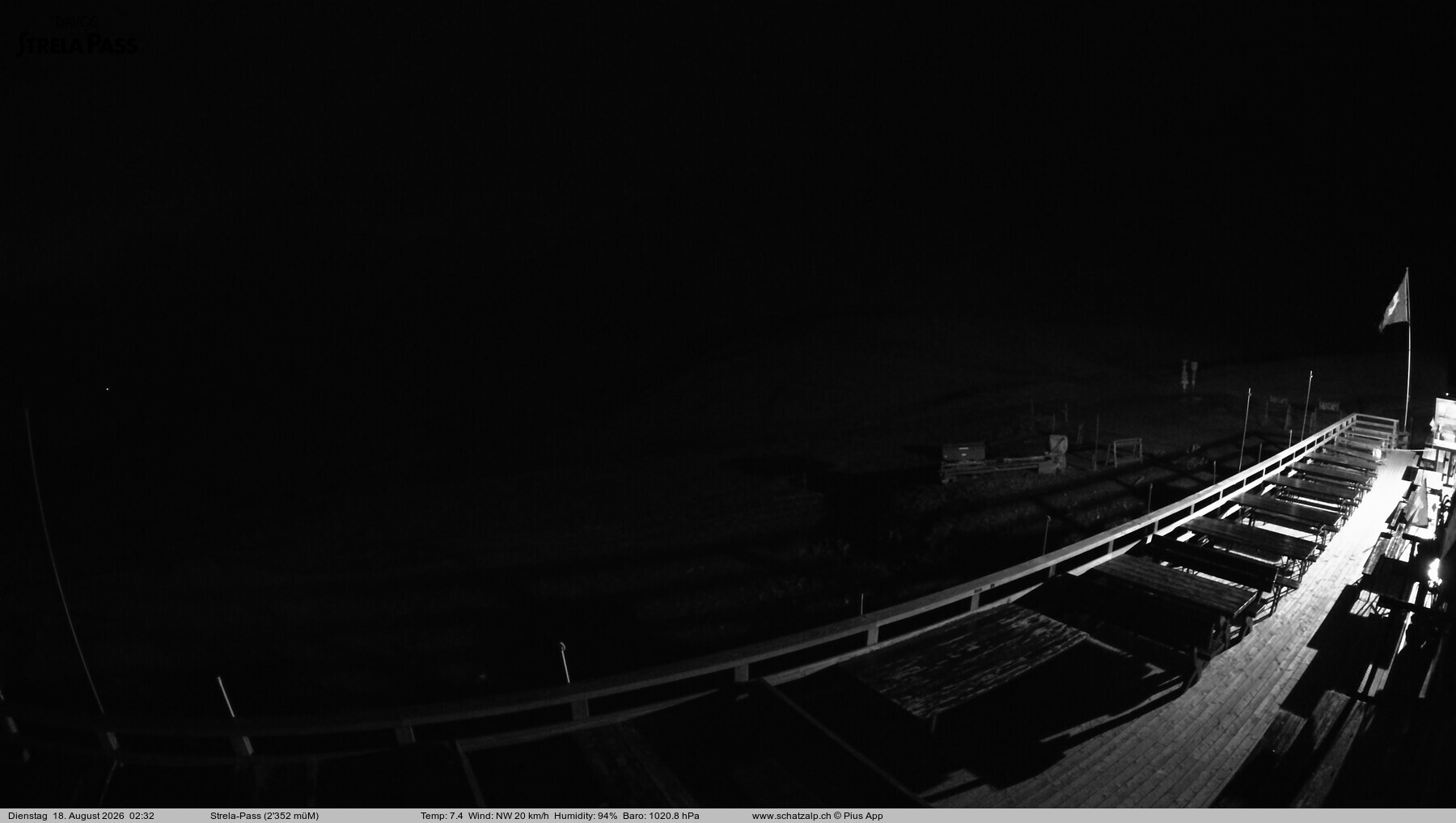 Archiv Foto Webcam Restaurant Strela Pass Schatzalp