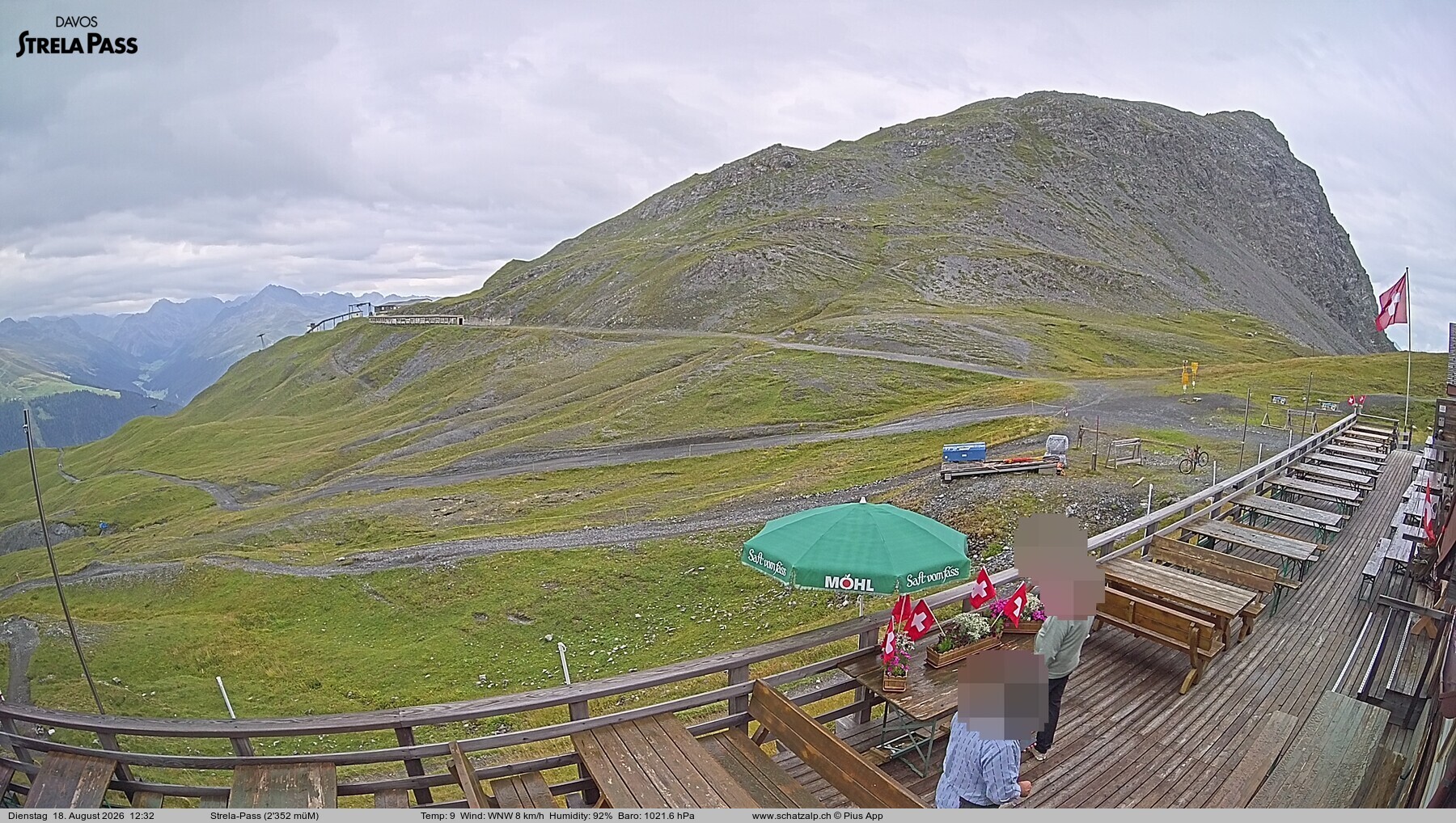 Archiv Foto Webcam Restaurant Strela Pass Schatzalp