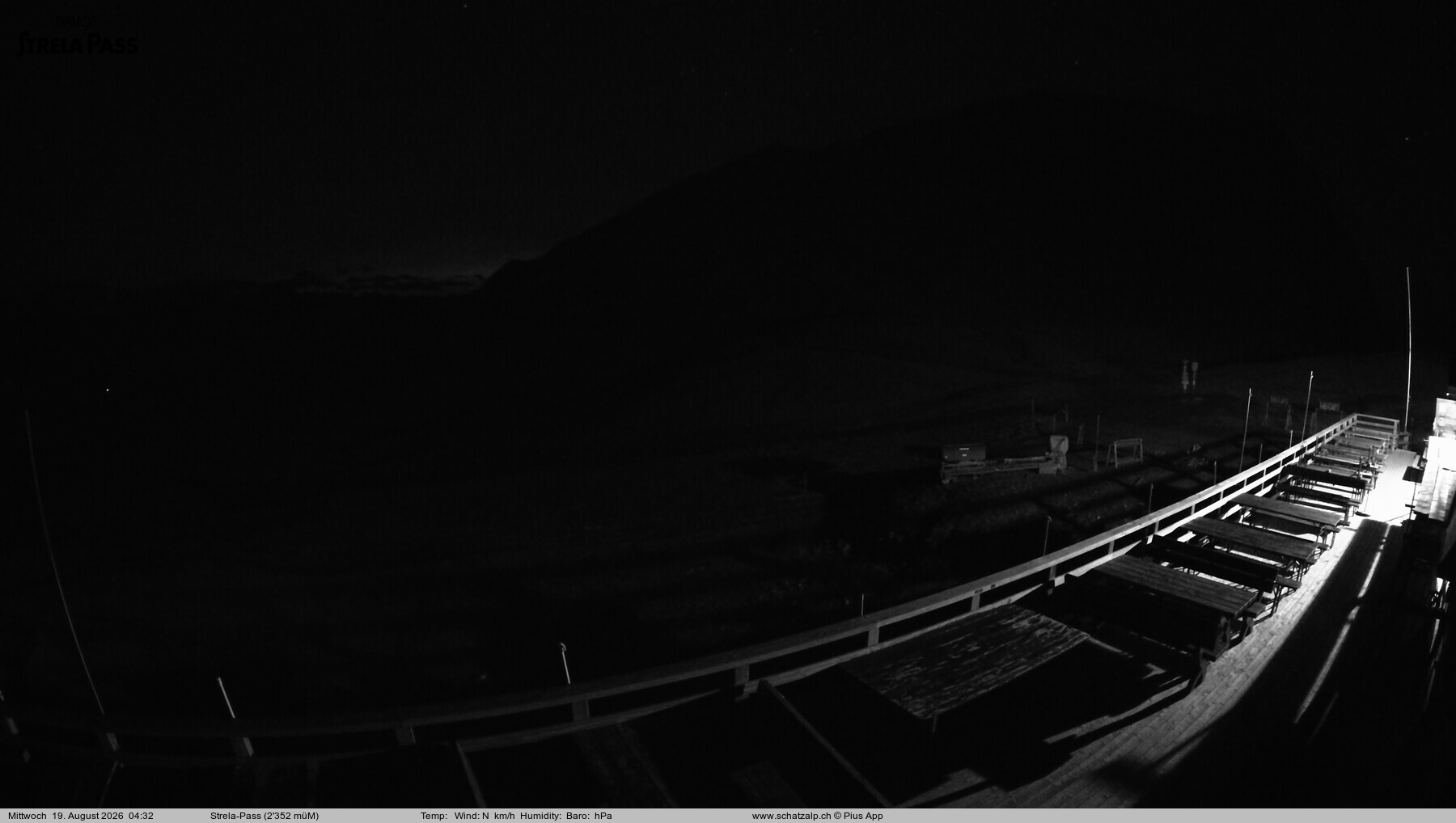 Archiv Foto Webcam Restaurant Strela Pass Schatzalp