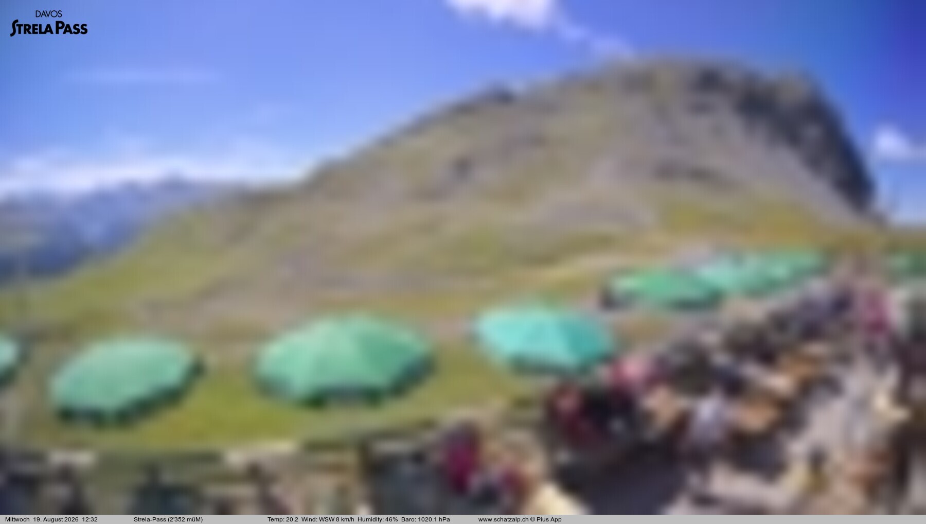 Archiv Foto Webcam Restaurant Strela Pass Schatzalp