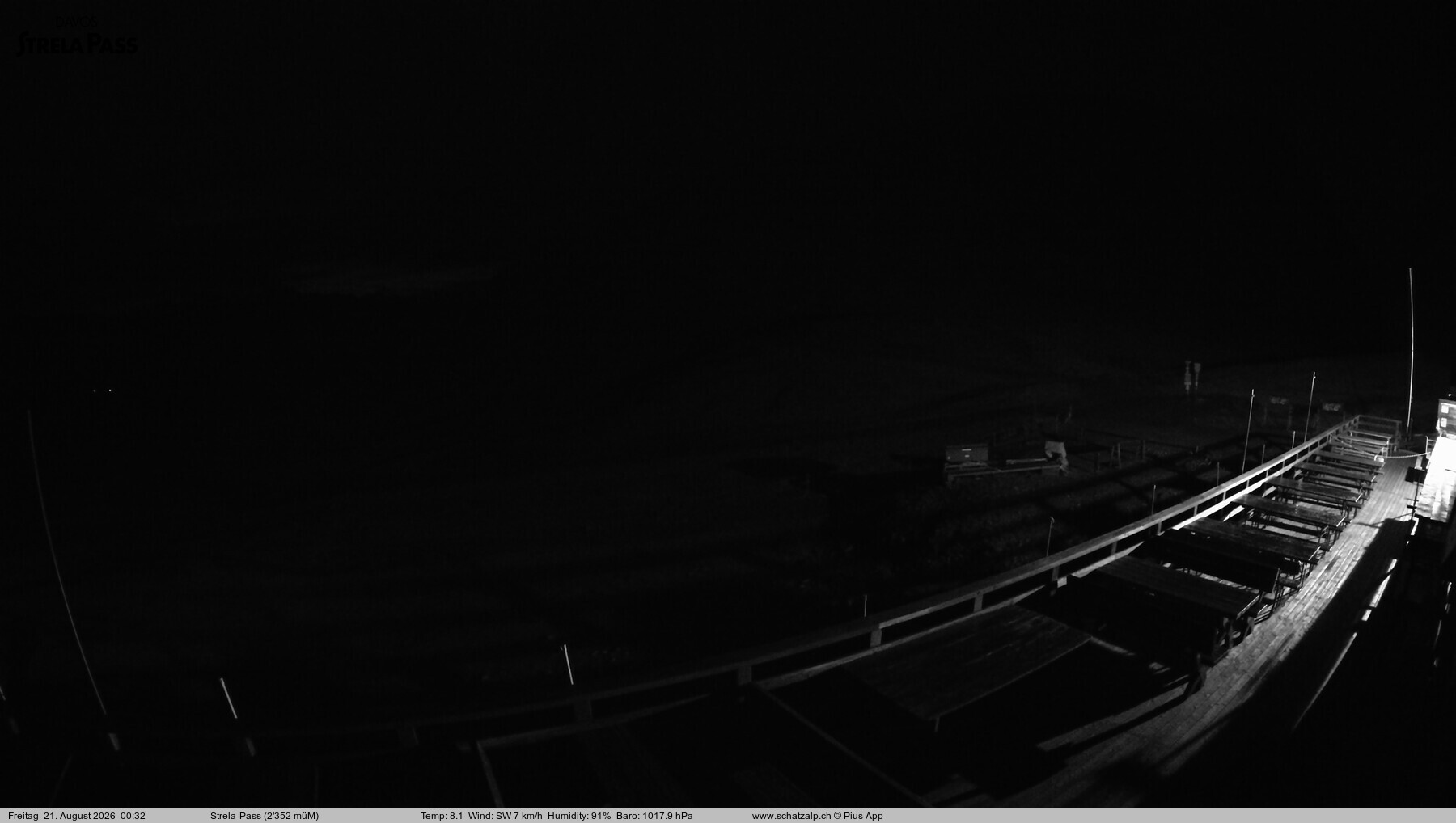 Archiv Foto Webcam Restaurant Strela Pass Schatzalp