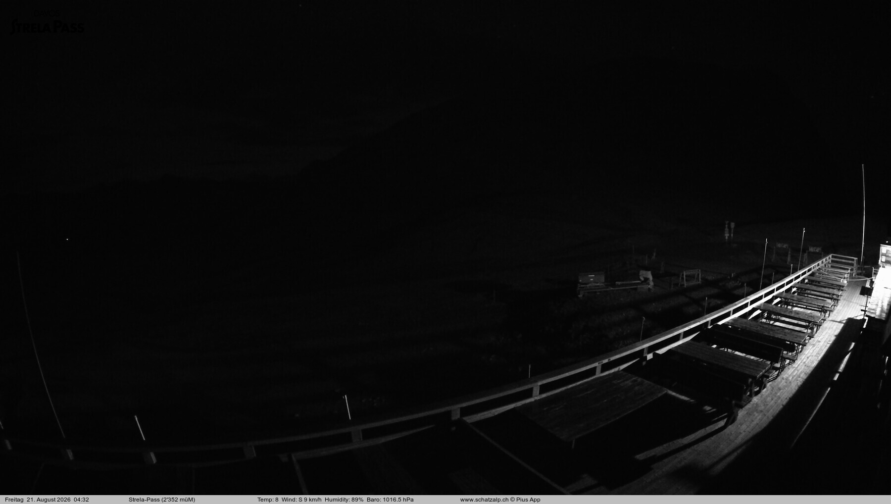 Archiv Foto Webcam Restaurant Strela Pass Schatzalp