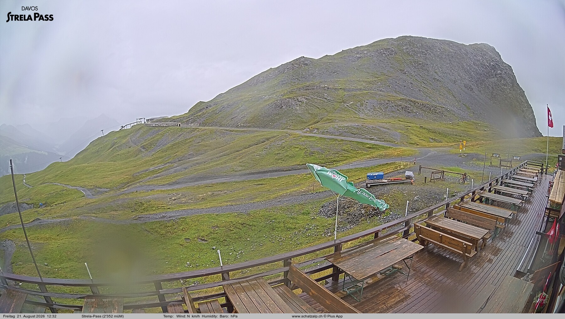 Archiv Foto Webcam Restaurant Strela Pass Schatzalp
