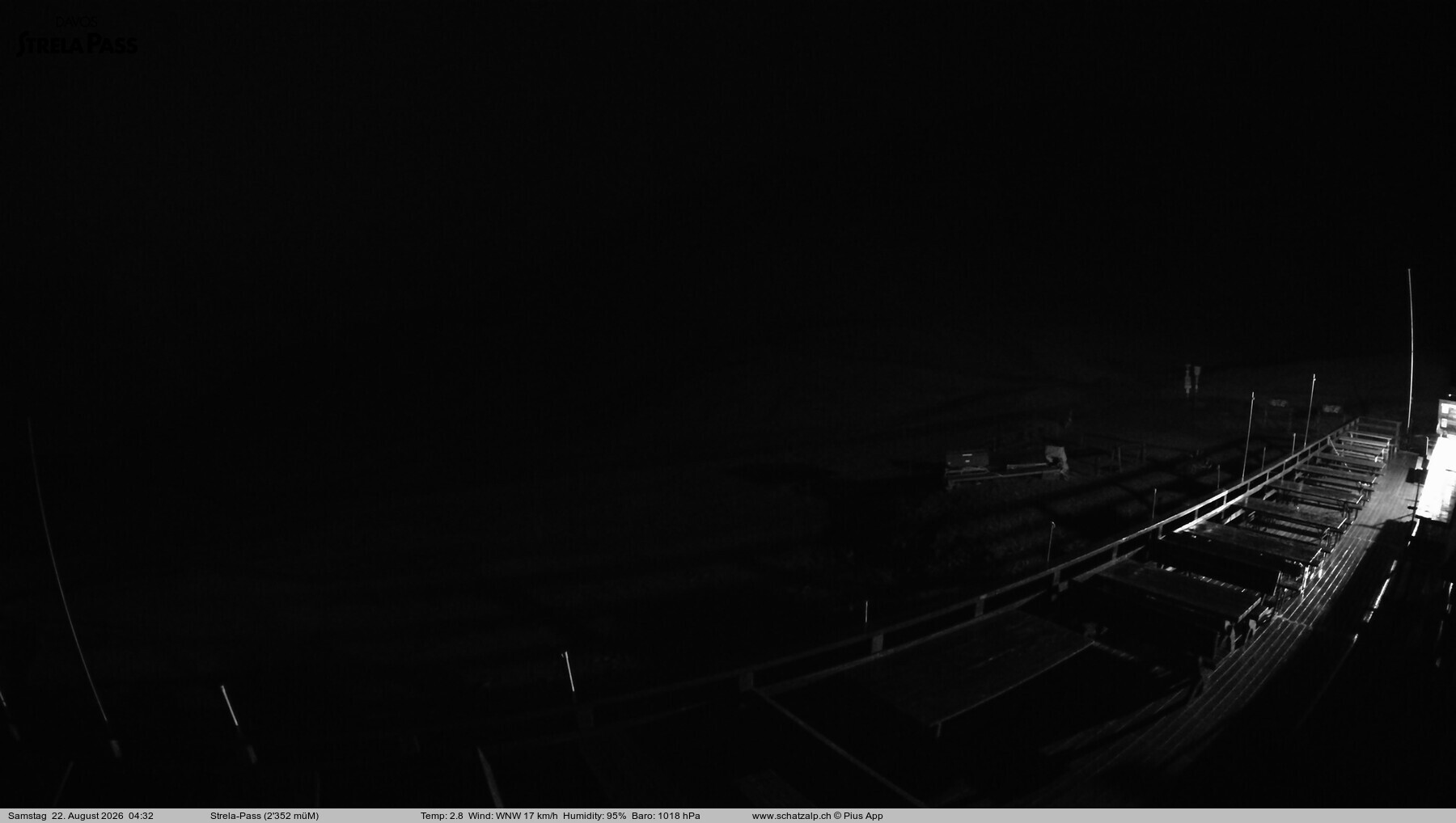 Archiv Foto Webcam Restaurant Strela Pass Schatzalp