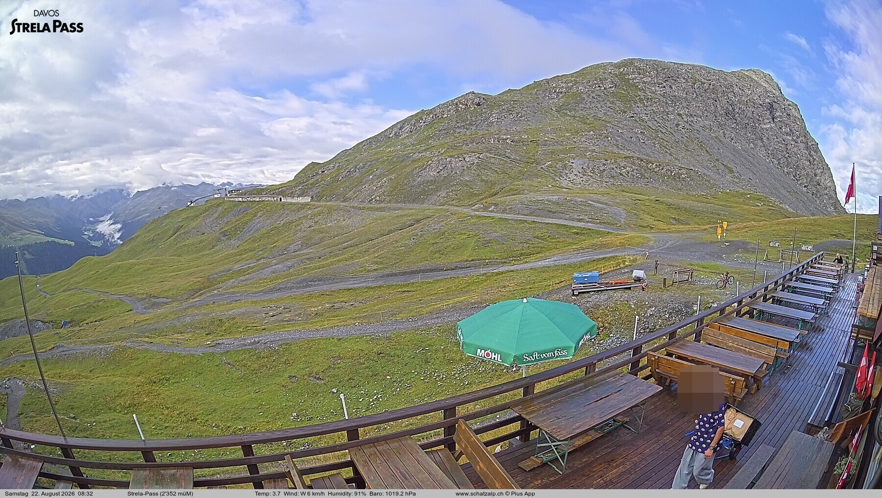 Archiv Foto Webcam Restaurant Strela Pass Schatzalp
