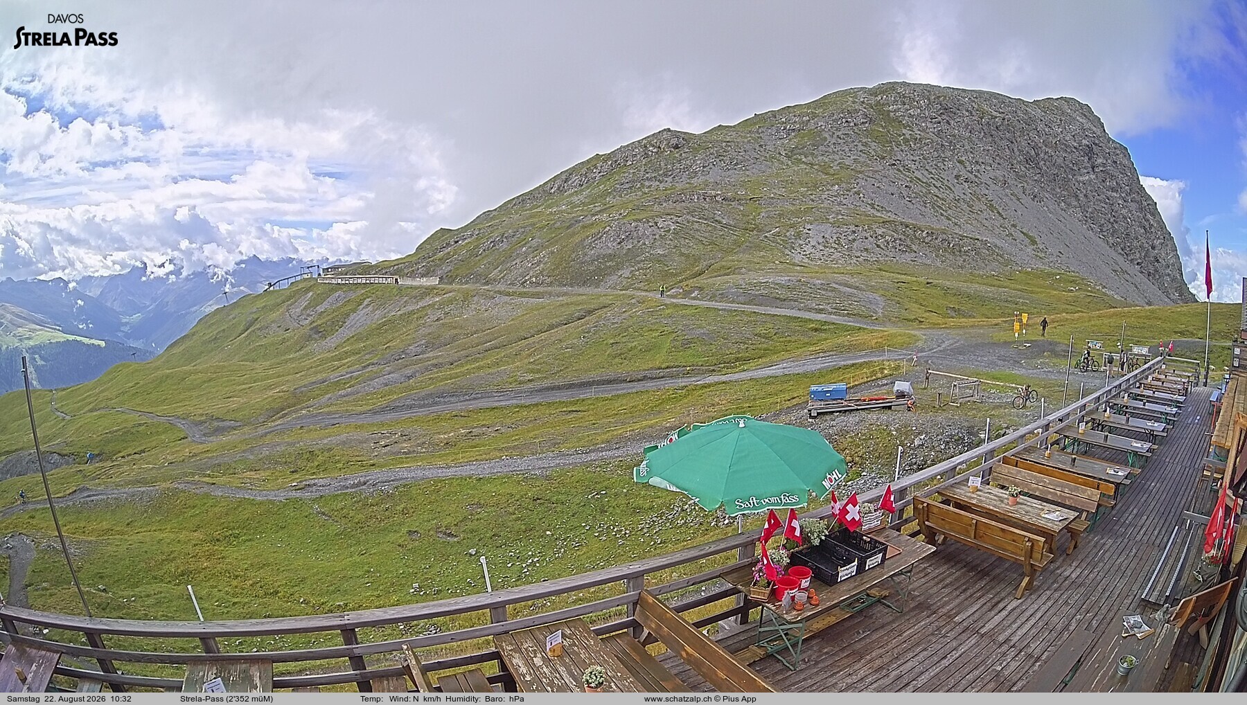Archiv Foto Webcam Restaurant Strela Pass Schatzalp