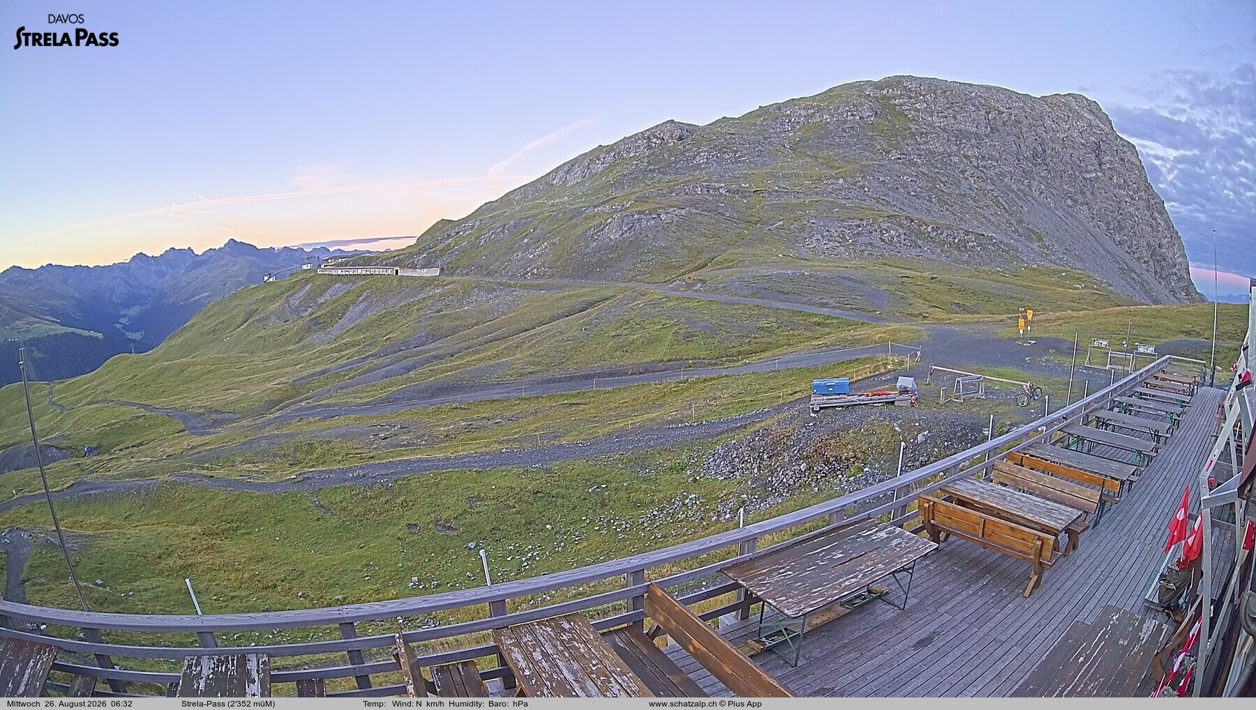 Archived image Webcam Schatzalp - Strela Pass