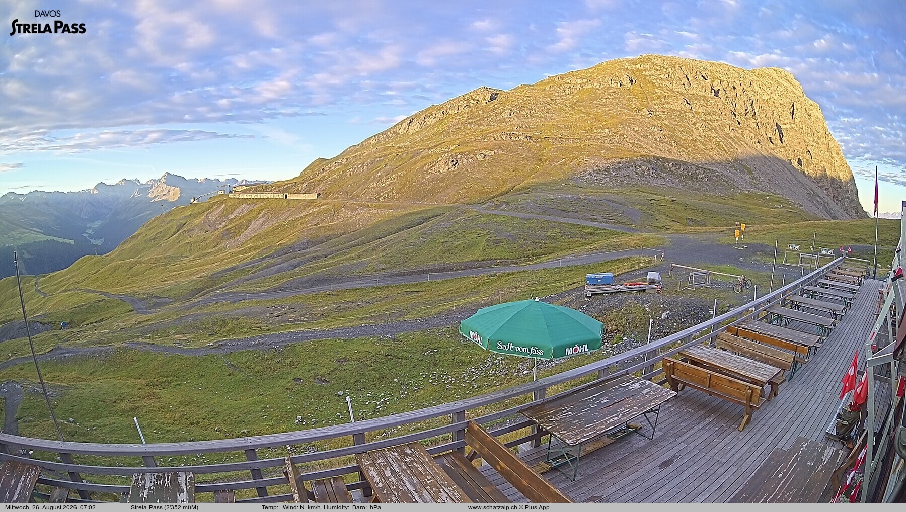 Archived image Webcam Schatzalp - Strela Pass
