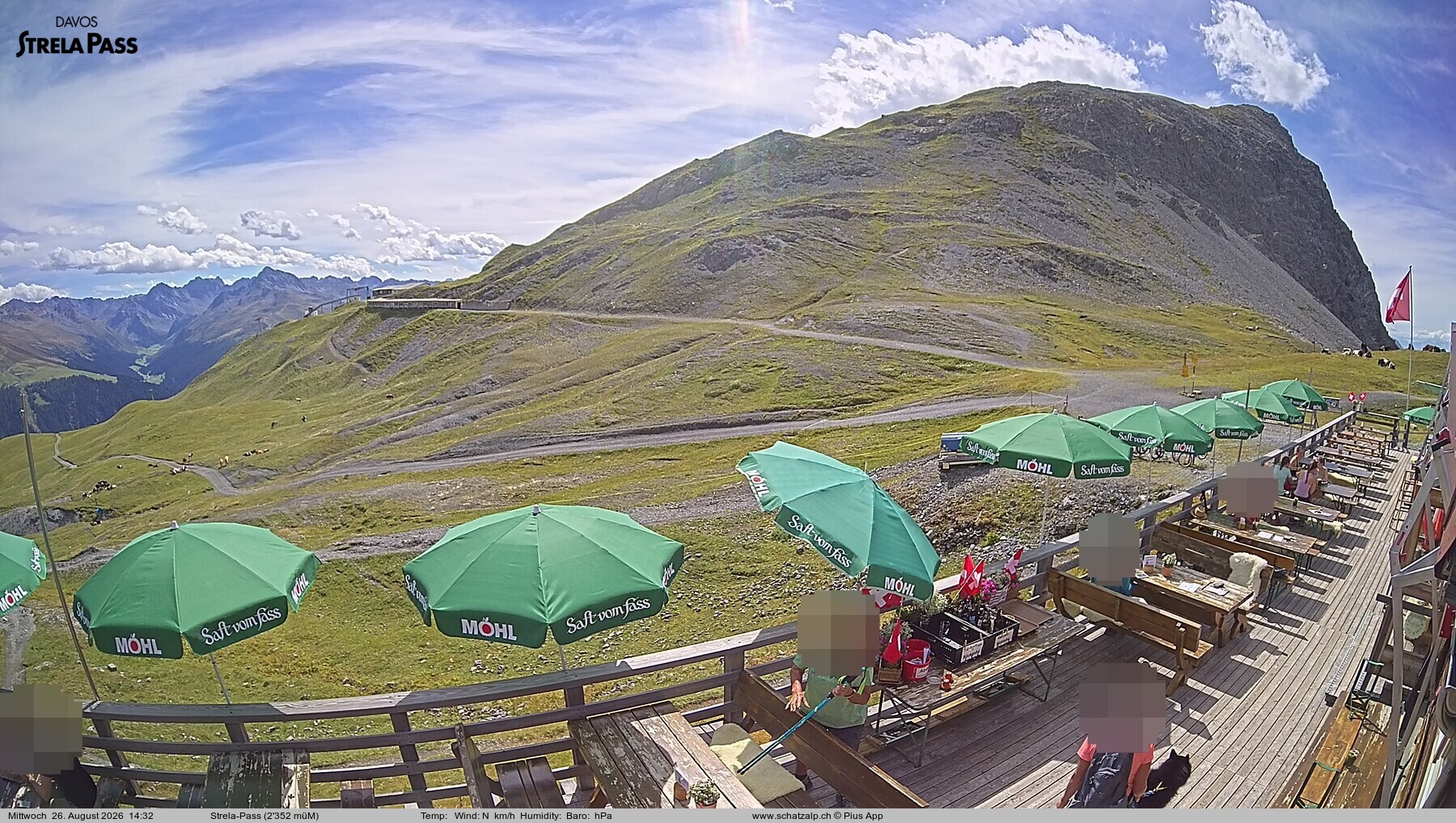Archived image Webcam Schatzalp - Strela Pass