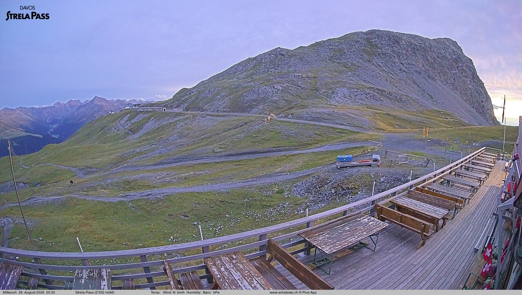 Archiv Foto Webcam Restaurant Strela Pass Schatzalp