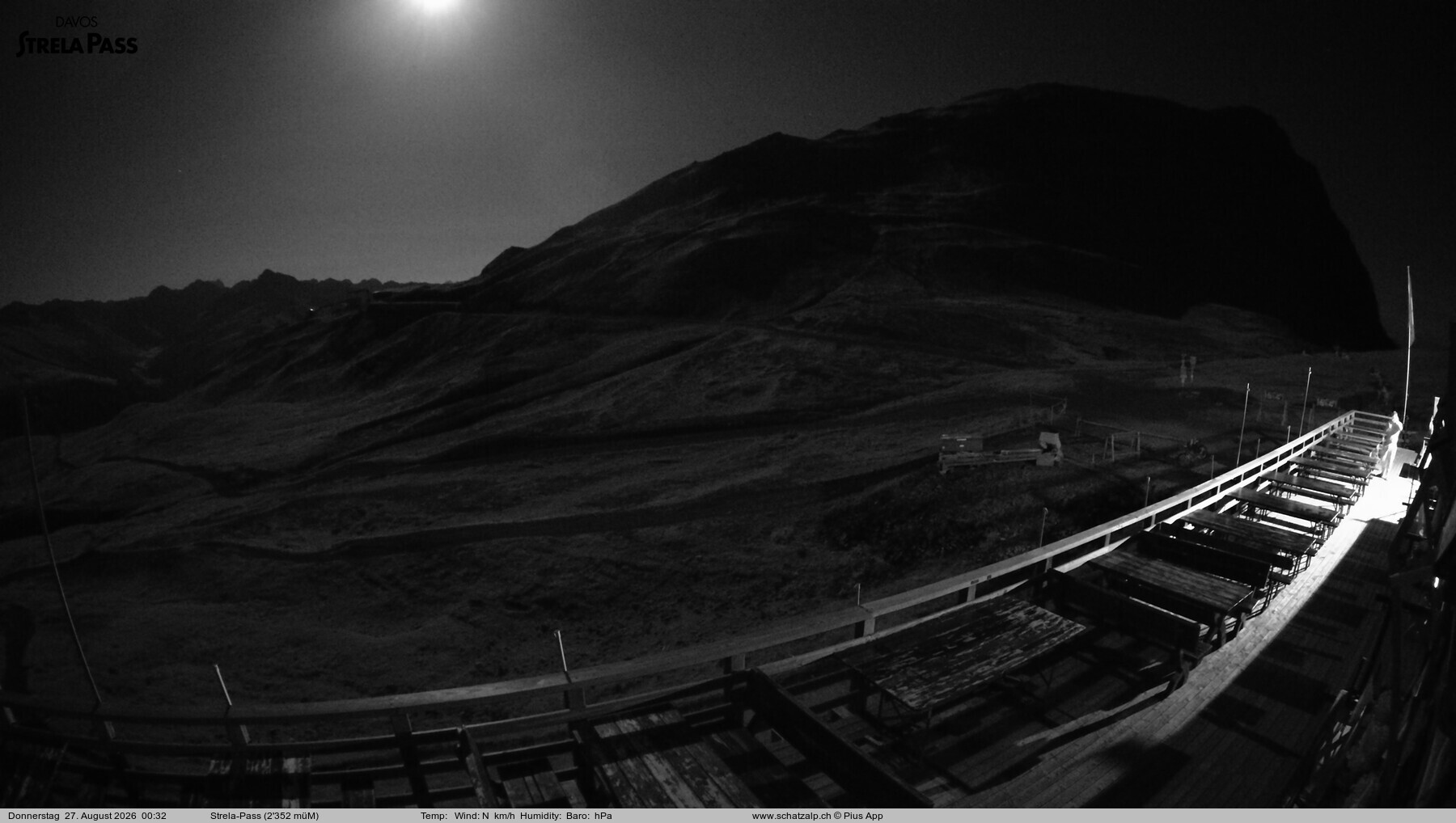 Archiv Foto Webcam Restaurant Strela Pass Schatzalp
