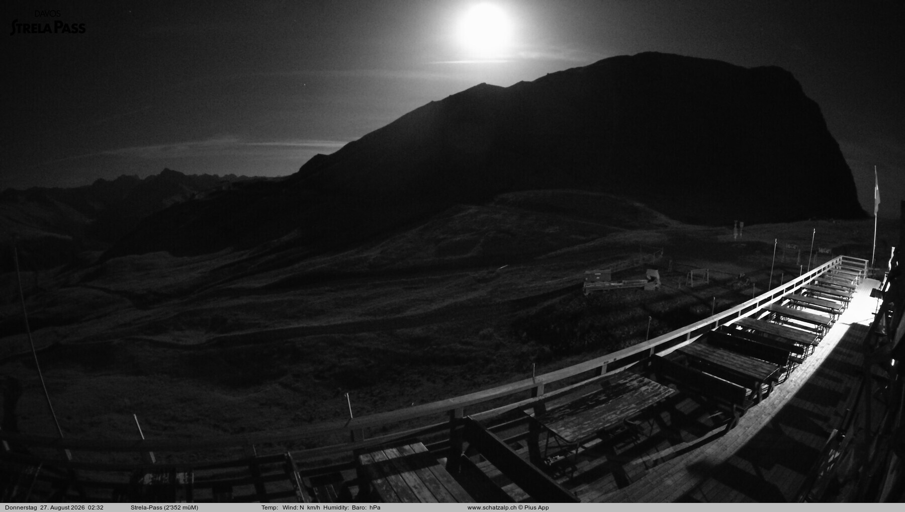 Archiv Foto Webcam Restaurant Strela Pass Schatzalp