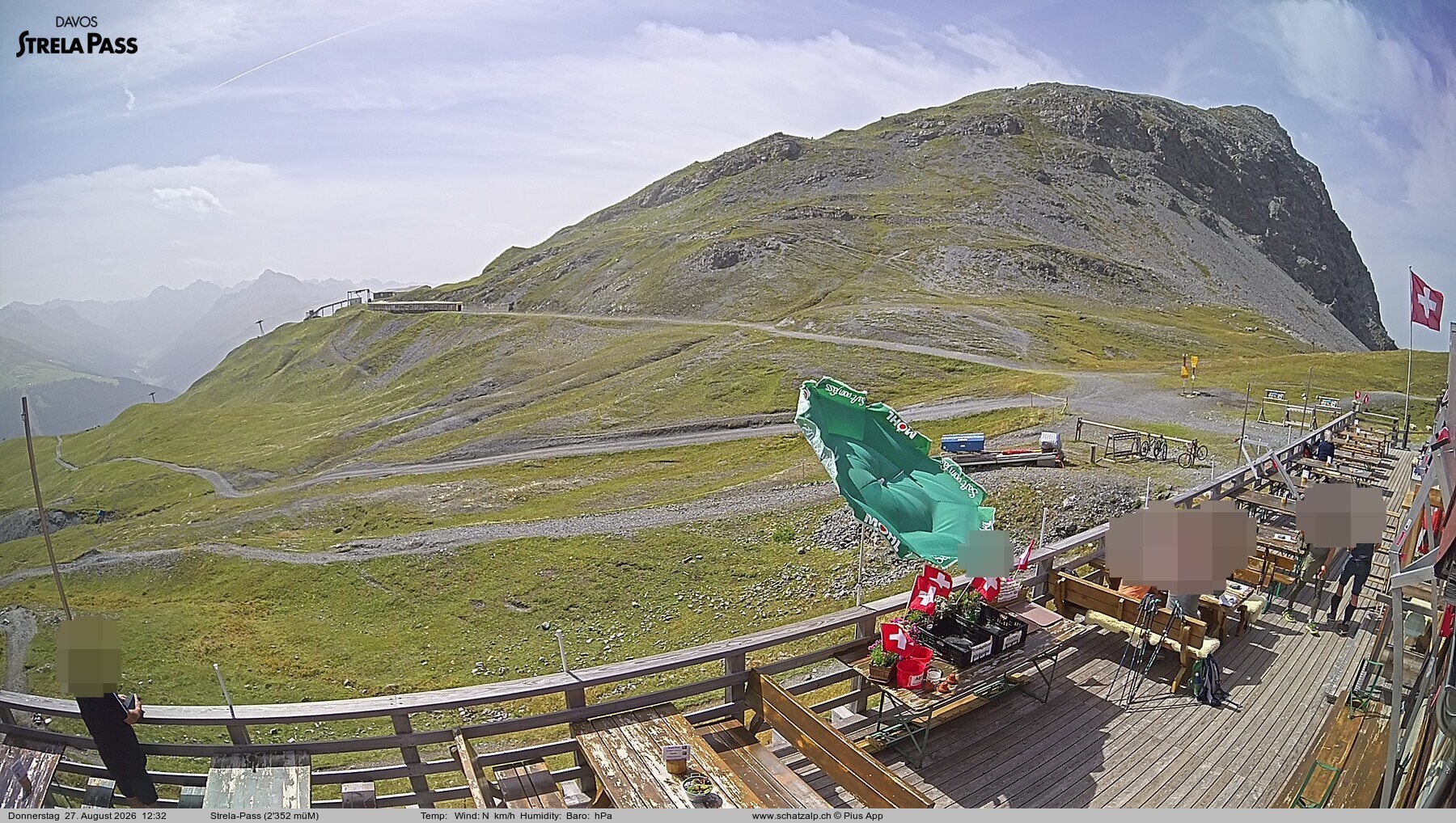 Archiv Foto Webcam Restaurant Strela Pass Schatzalp