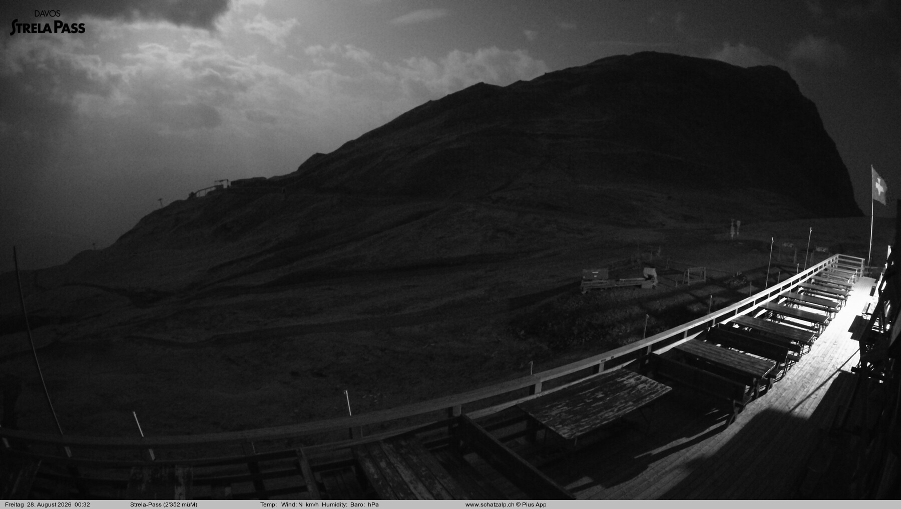 Archiv Foto Webcam Restaurant Strela Pass Schatzalp