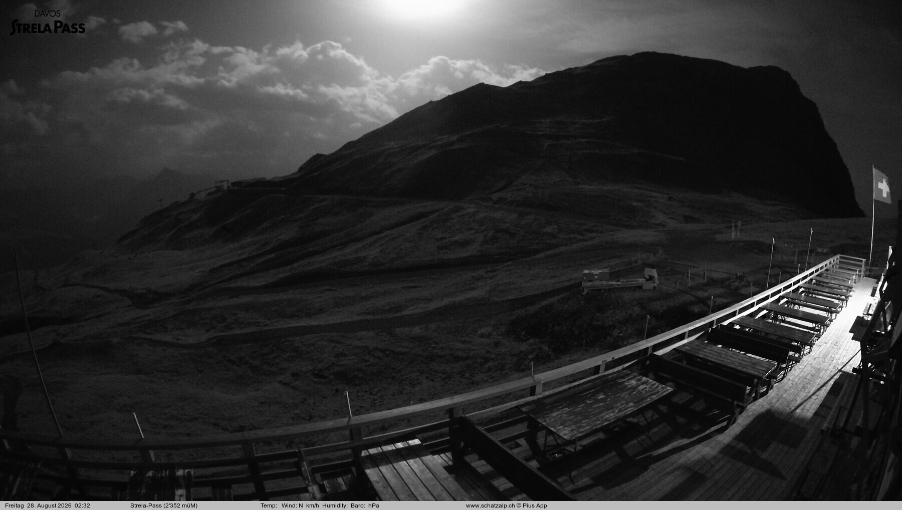 Archiv Foto Webcam Restaurant Strela Pass Schatzalp