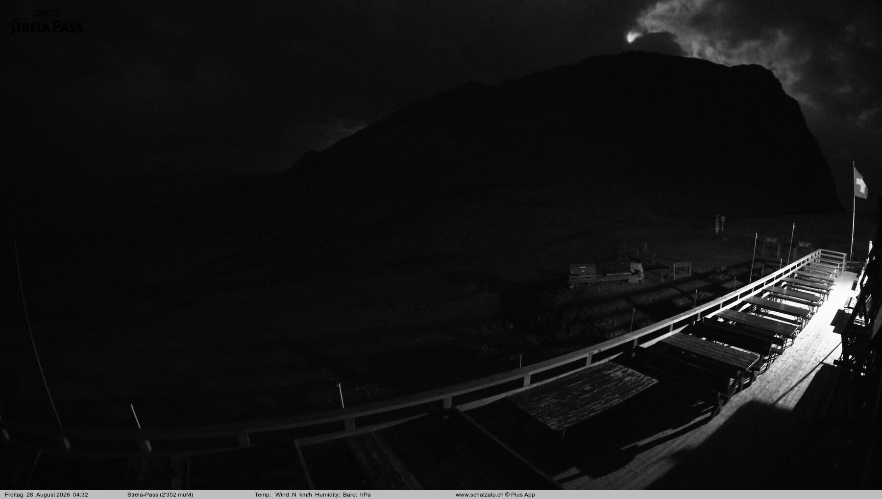 Archiv Foto Webcam Restaurant Strela Pass Schatzalp