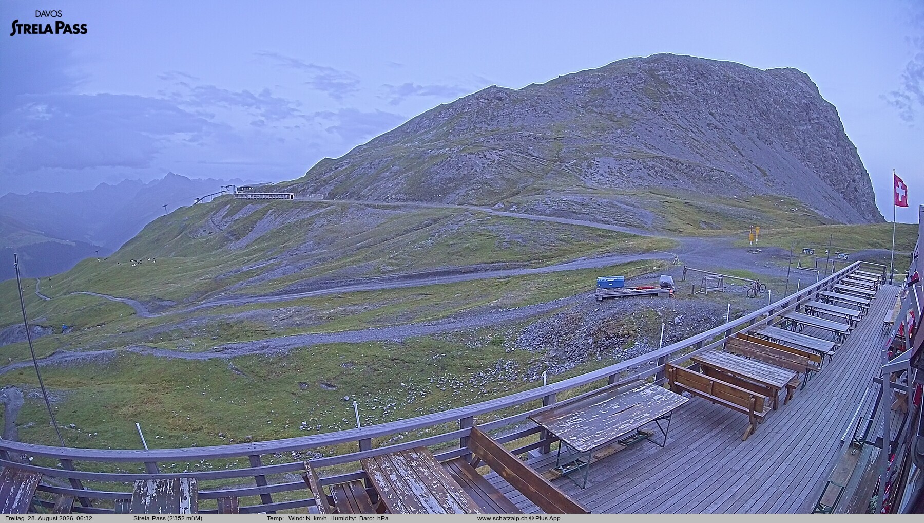 Archiv Foto Webcam Restaurant Strela Pass Schatzalp