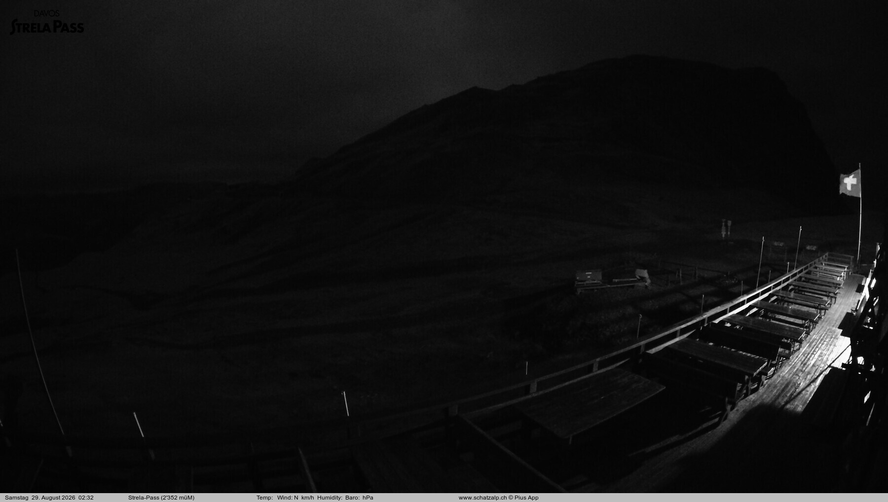 Archiv Foto Webcam Restaurant Strela Pass Schatzalp