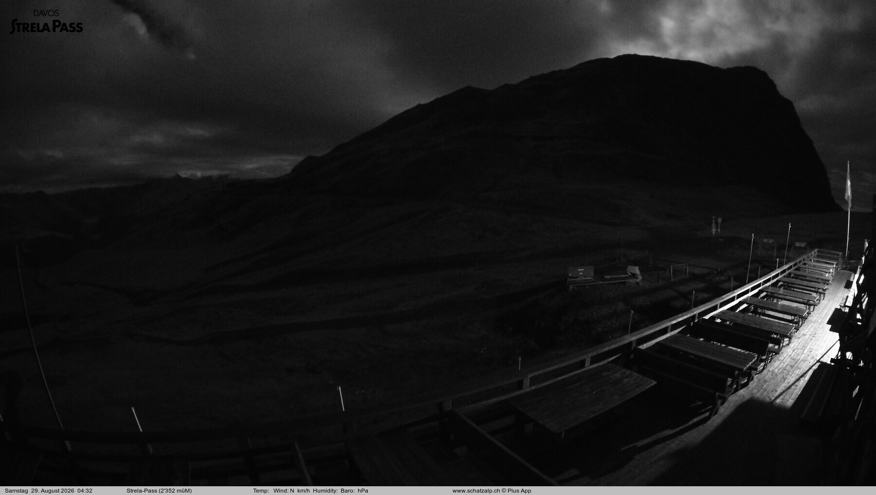 Archiv Foto Webcam Restaurant Strela Pass Schatzalp