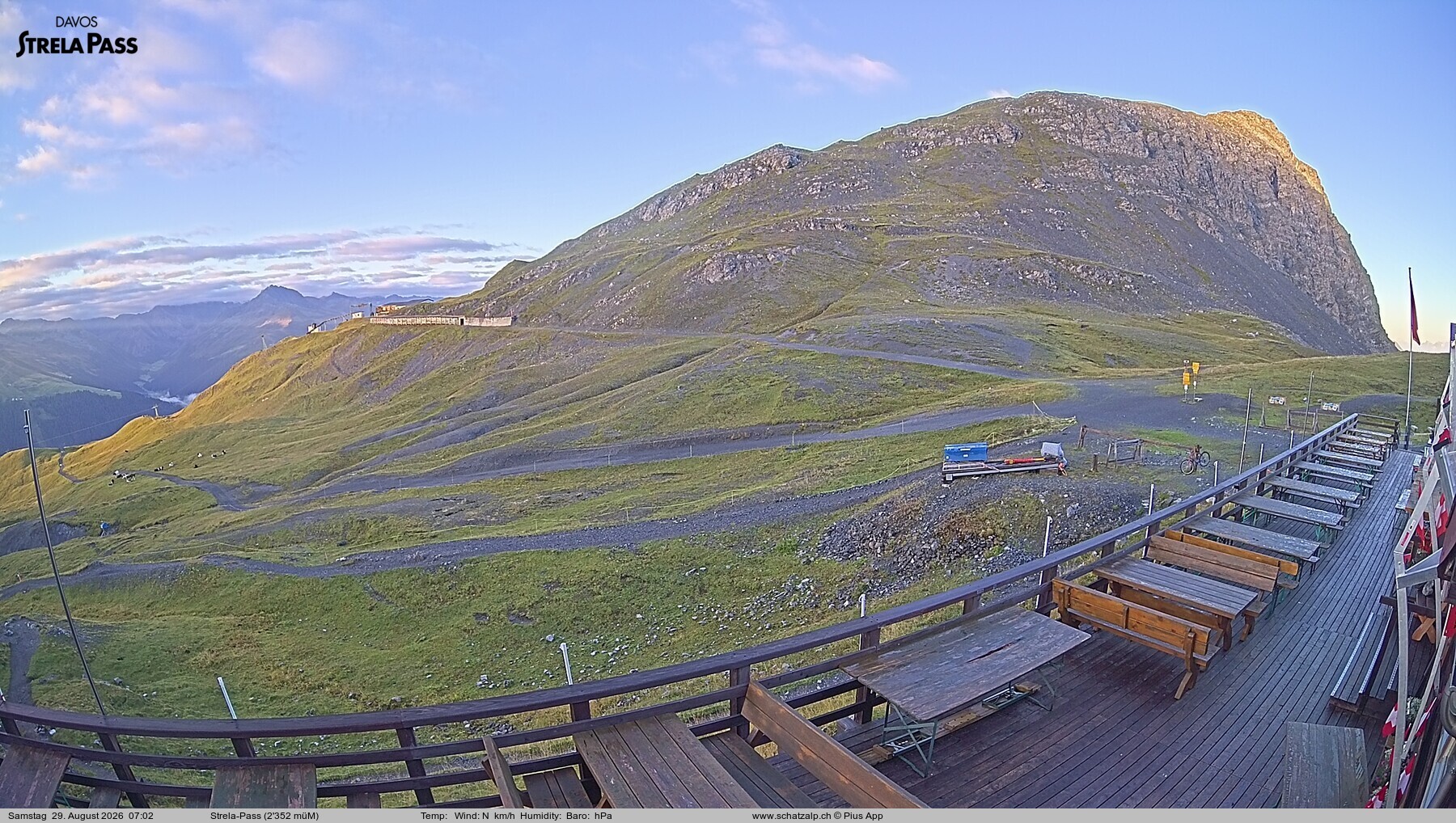 Archiv Foto Webcam Restaurant Strela Pass Schatzalp