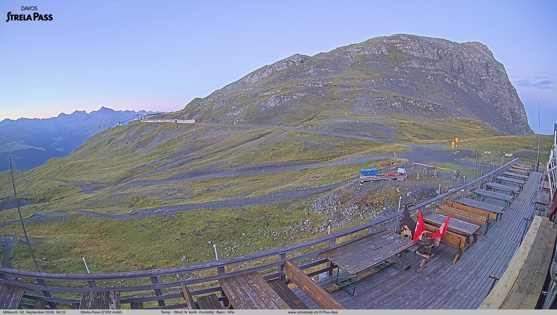 Archived image Webcam Schatzalp - Strela Pass
