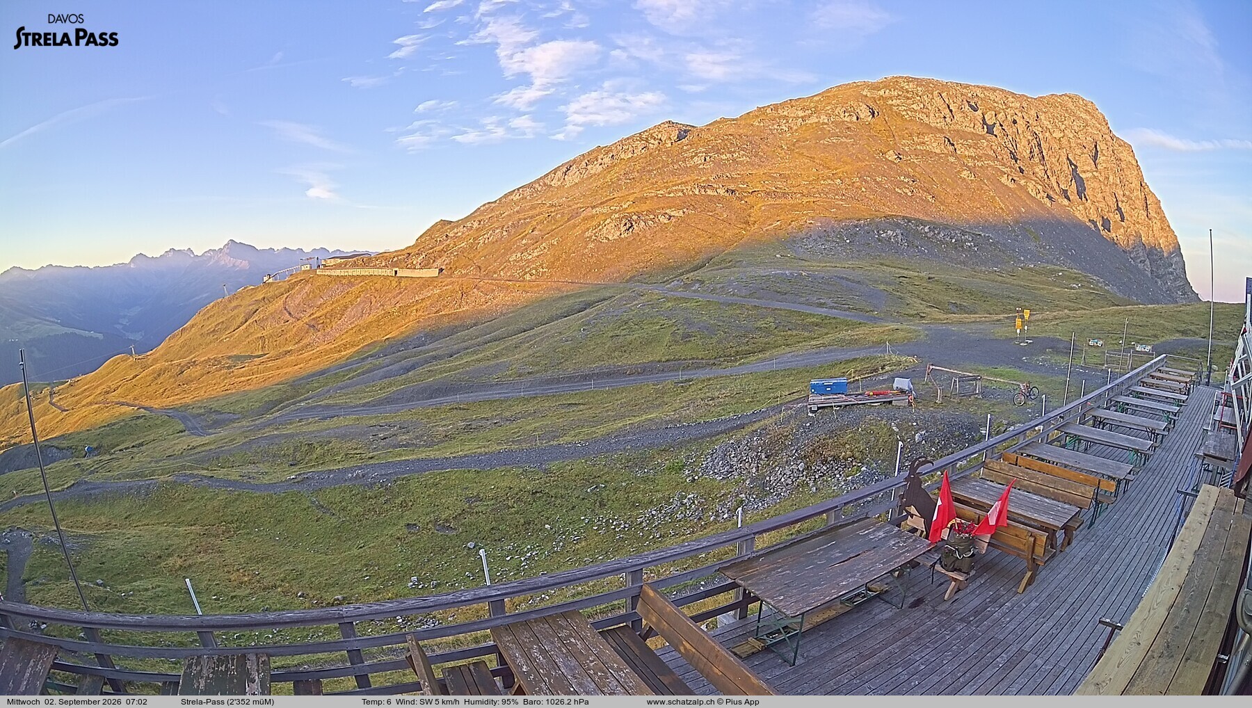 Archived image Webcam Schatzalp - Strela Pass