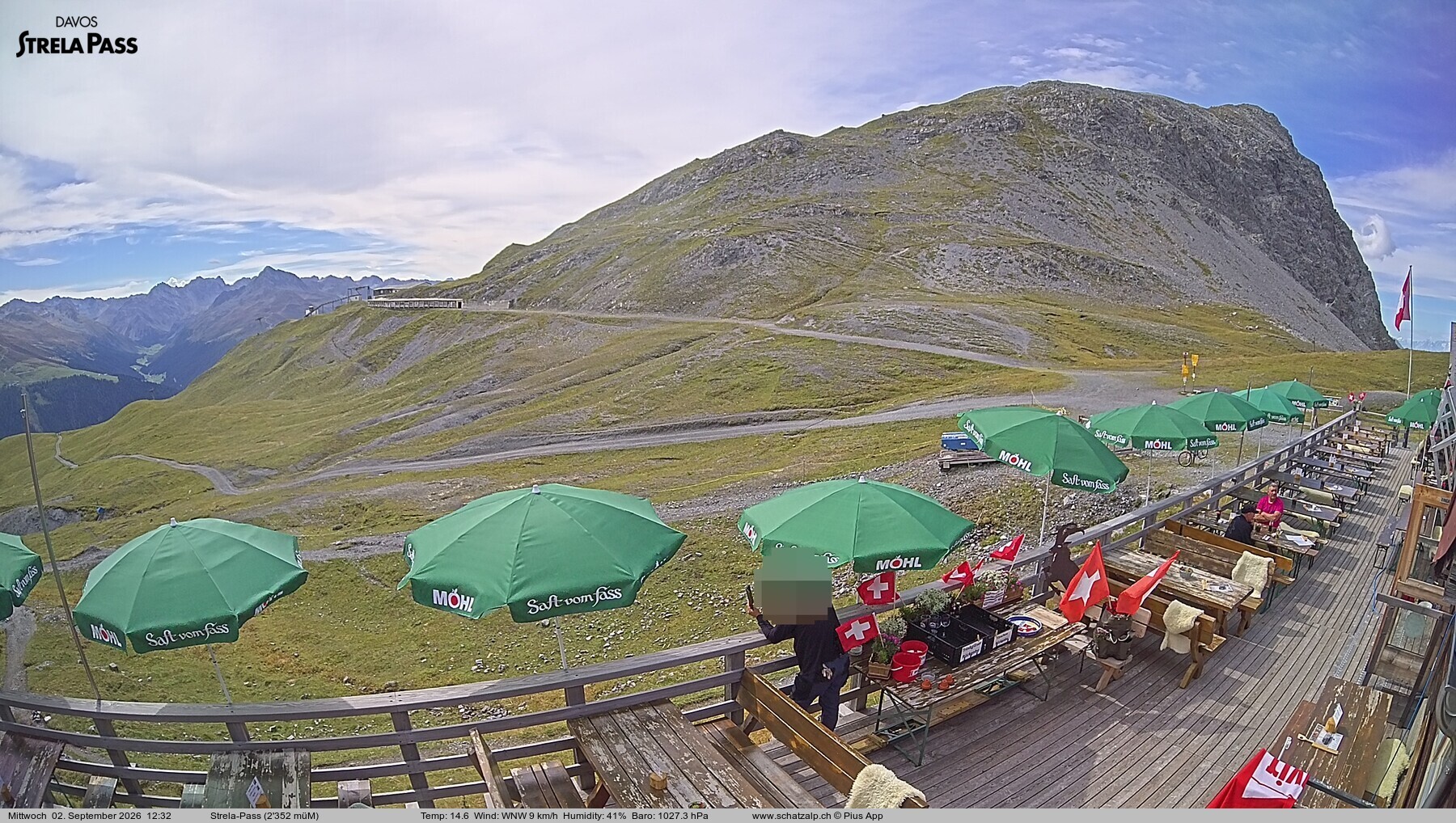 Archived image Webcam Schatzalp - Strela Pass