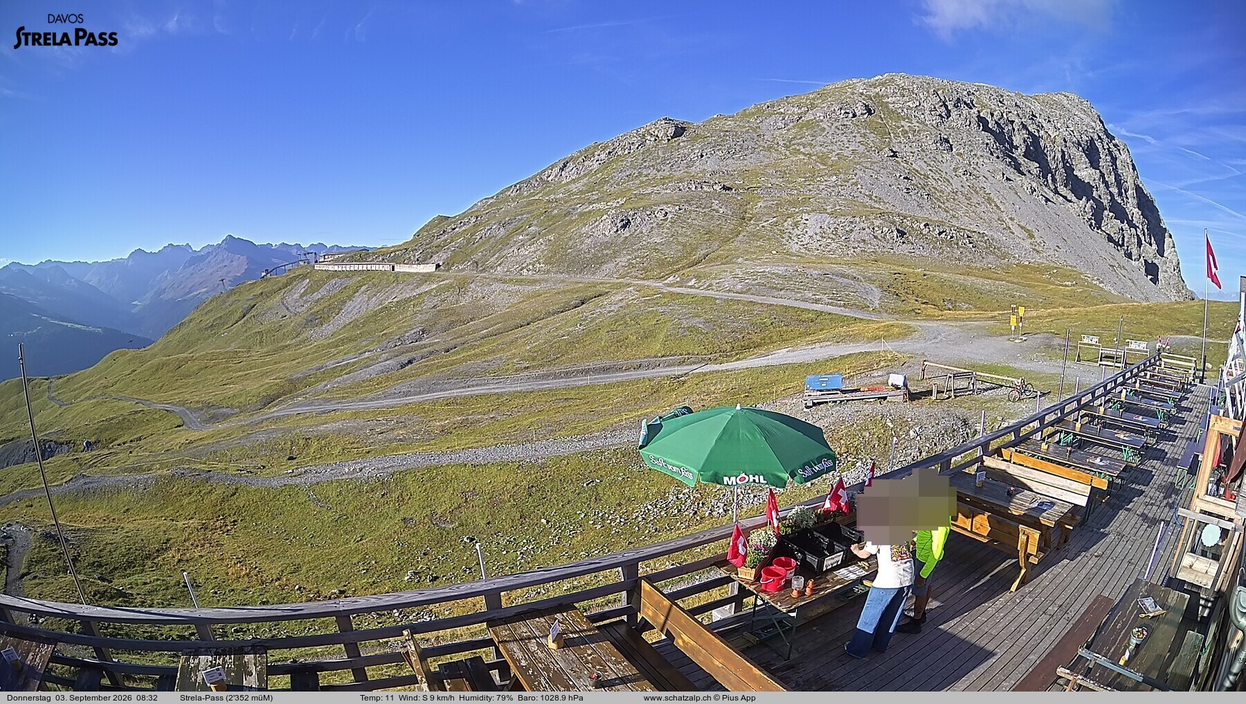 Archived image Webcam Schatzalp - Strela Pass