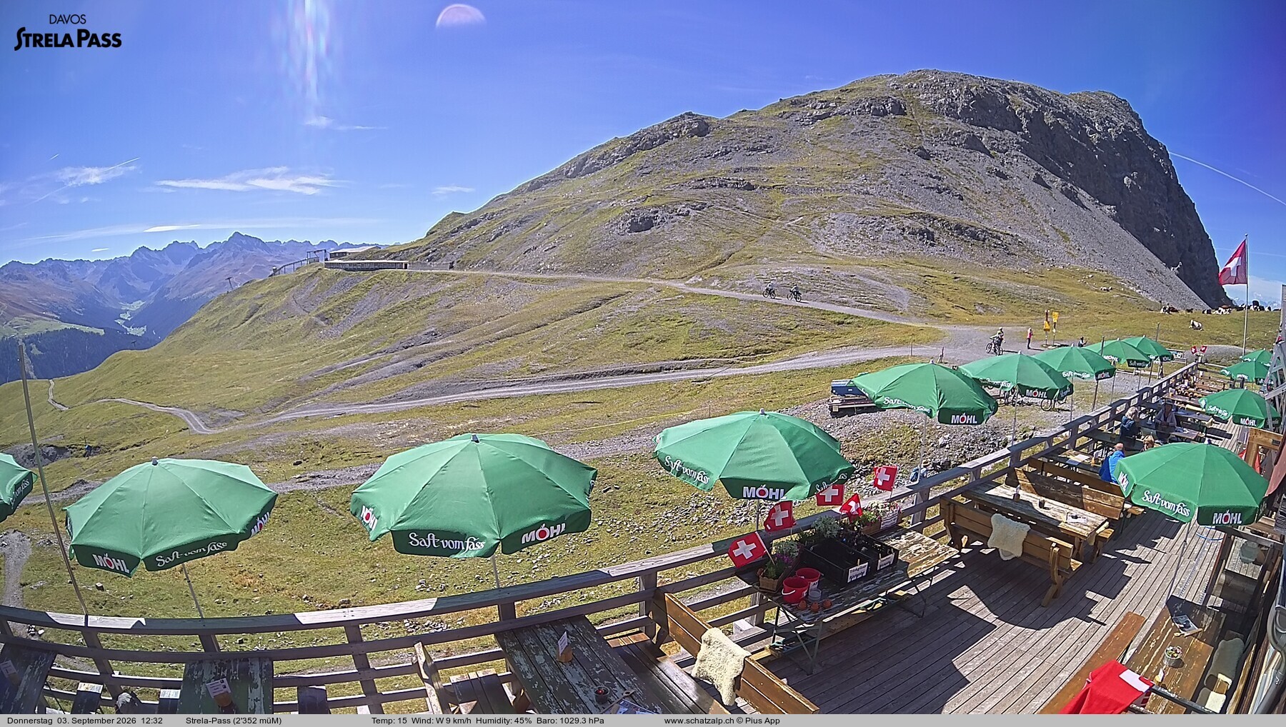 Archived image Webcam Schatzalp - Strela Pass