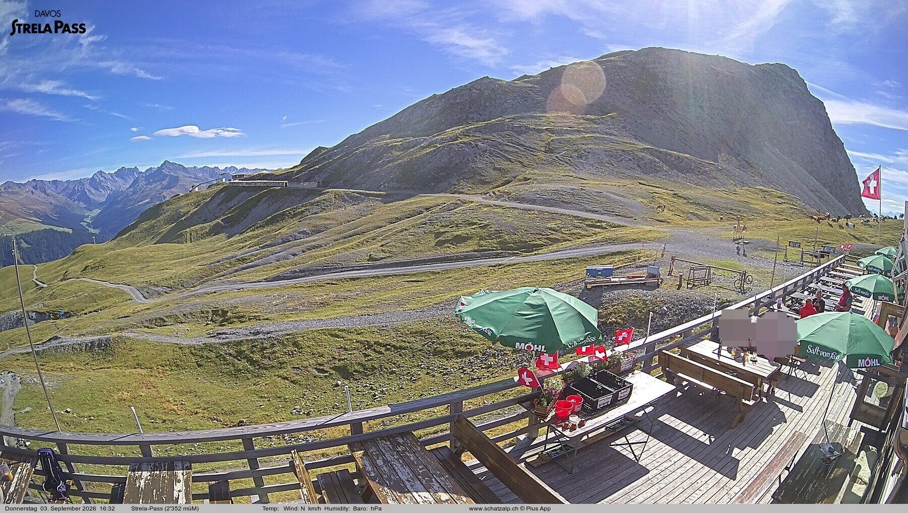 Archived image Webcam Schatzalp - Strela Pass