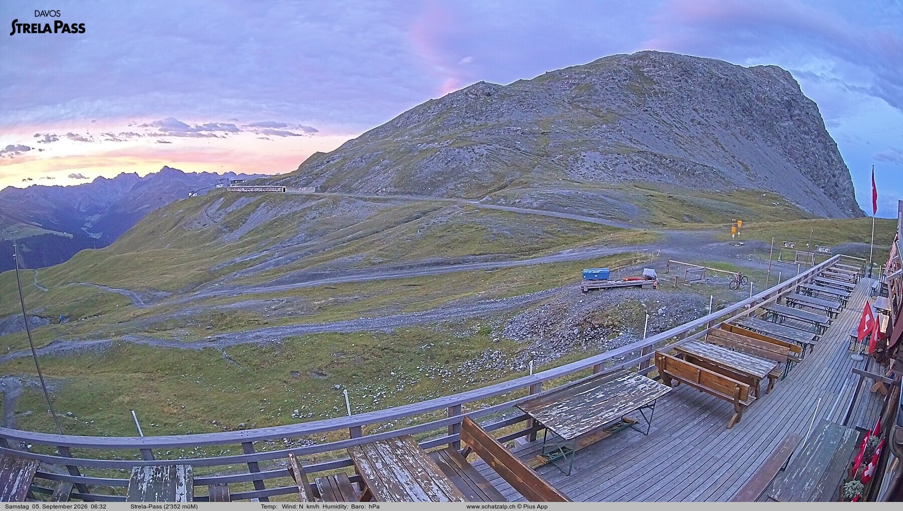 Archiv Foto Webcam Restaurant Strela Pass Schatzalp