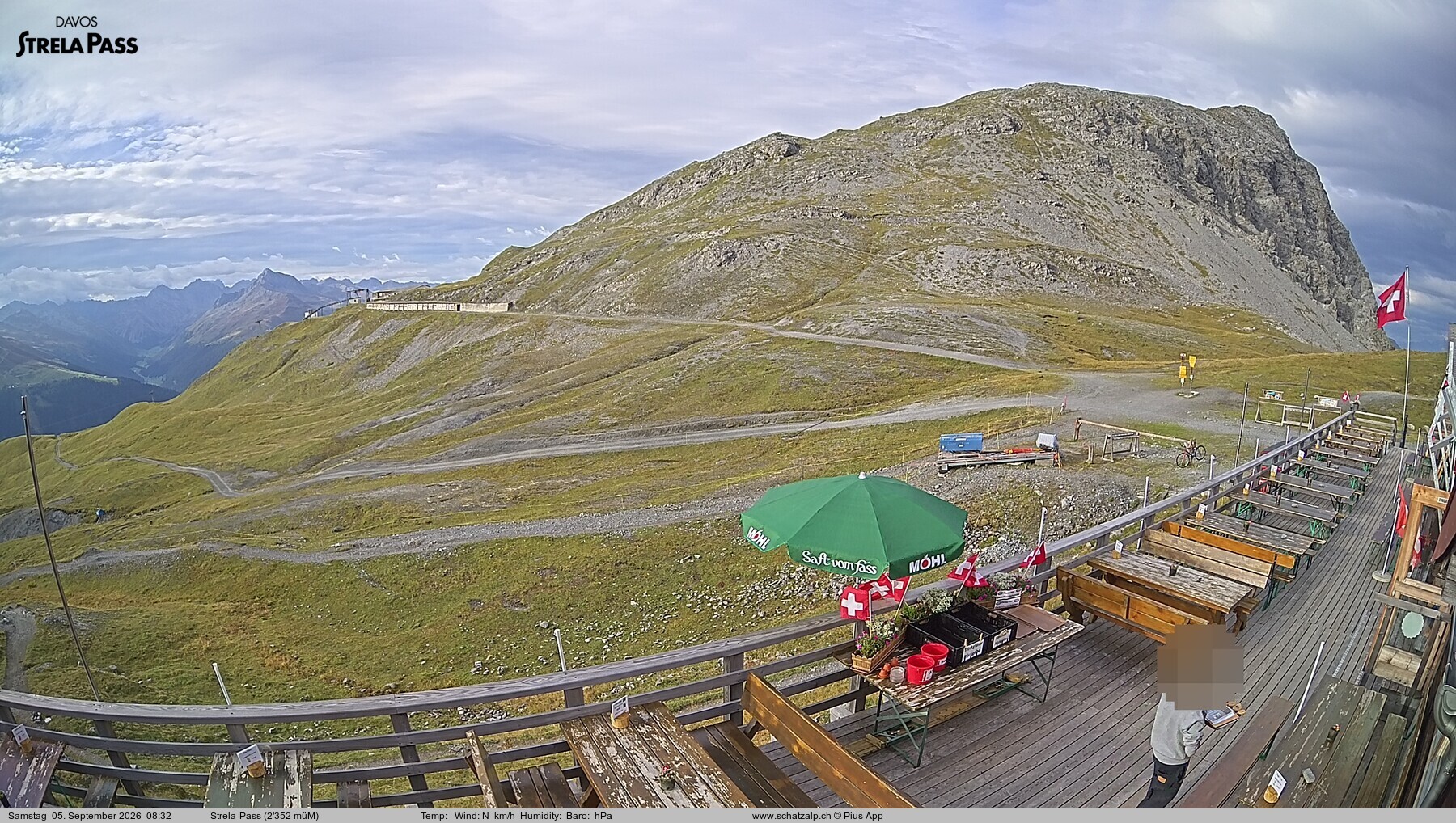 Archiv Foto Webcam Restaurant Strela Pass Schatzalp