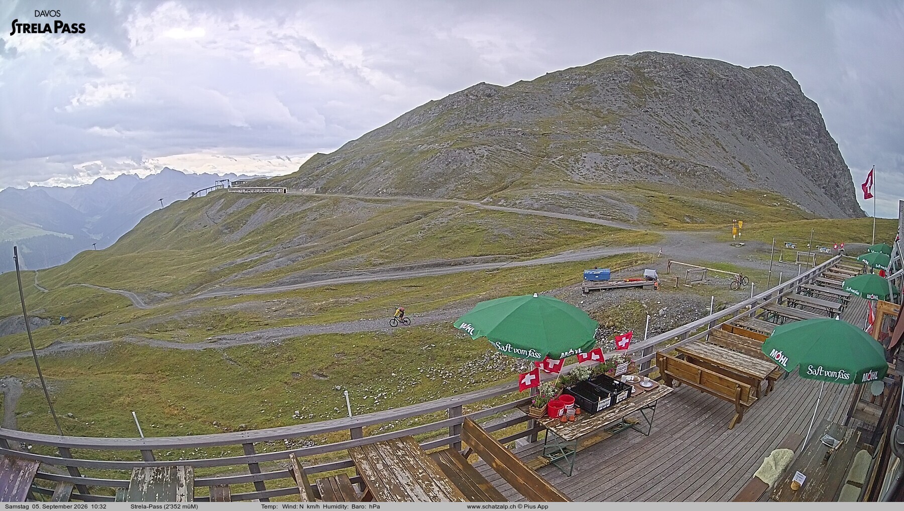 Archiv Foto Webcam Restaurant Strela Pass Schatzalp