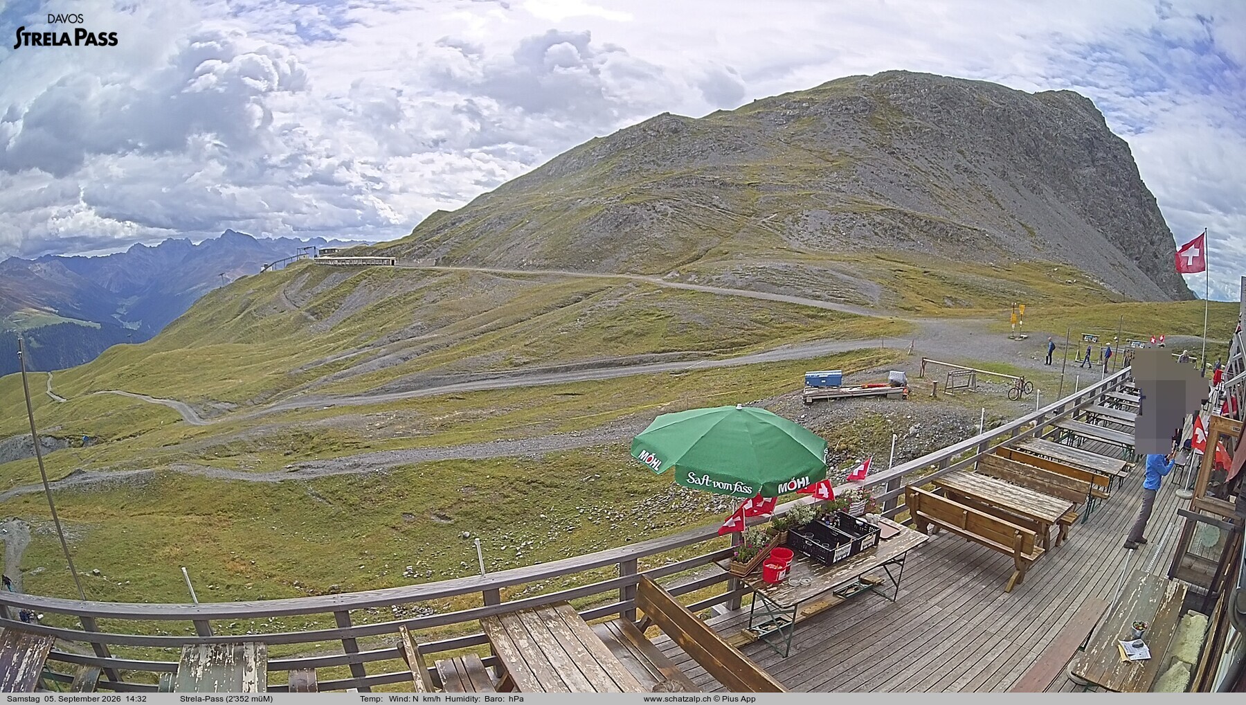 Archiv Foto Webcam Restaurant Strela Pass Schatzalp