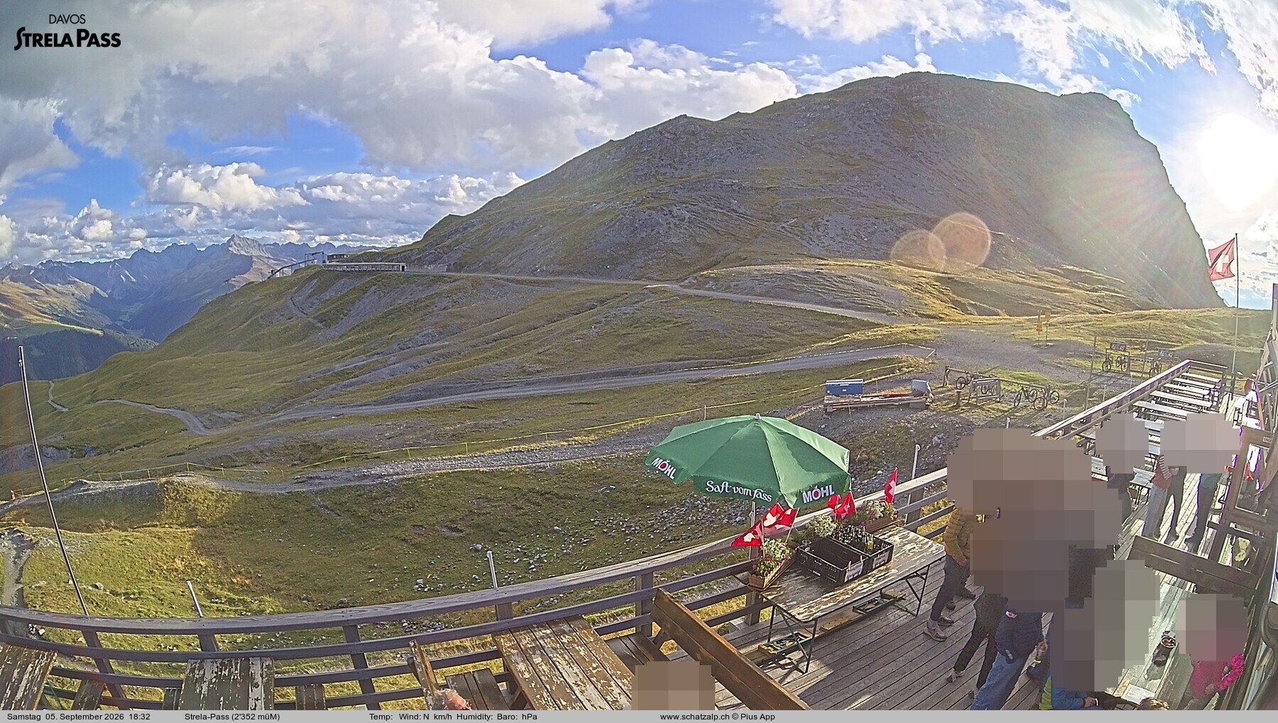 Archiv Foto Webcam Restaurant Strela Pass Schatzalp