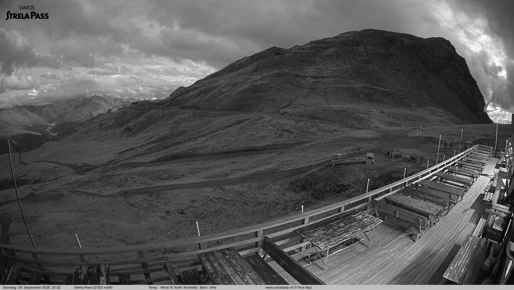 Archiv Foto Webcam Restaurant Strela Pass Schatzalp